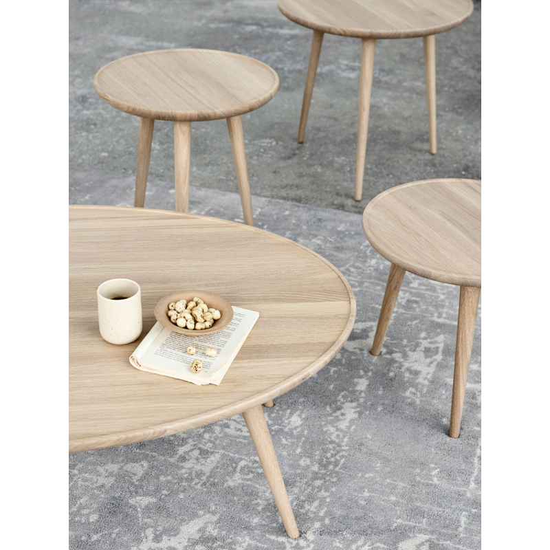 Table d'appoint guéridon ACCENT Medium Chêne Sirka gris MATER