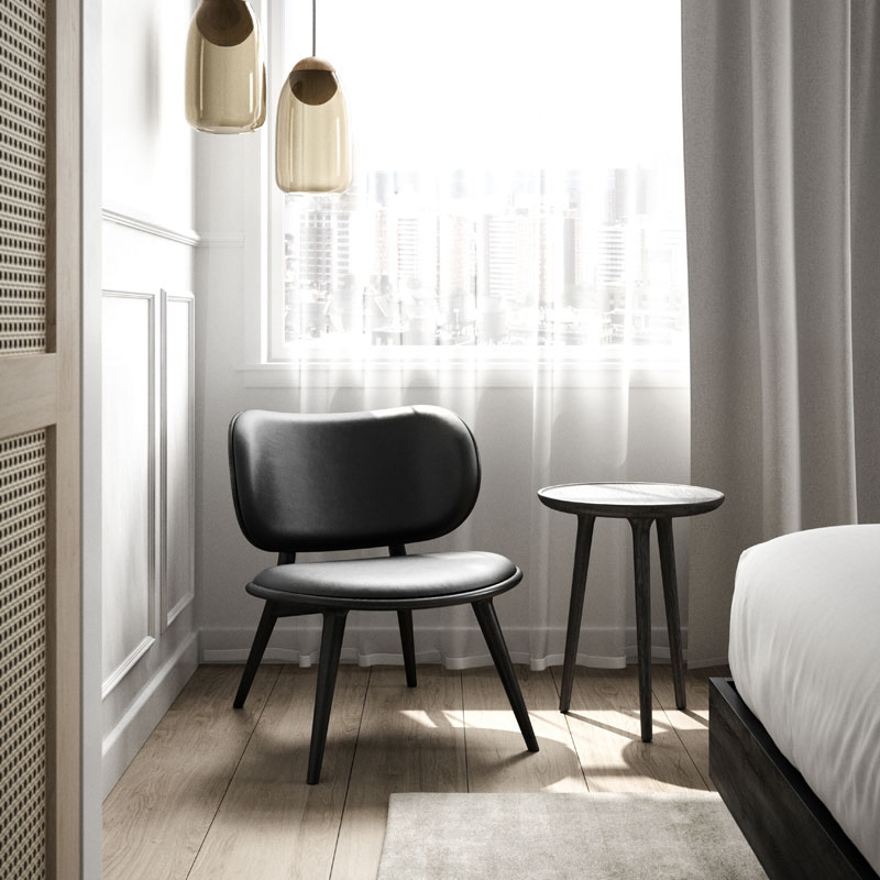 Table d'appoint guéridon ACCENT Medium Chêne Sirka gris MATER