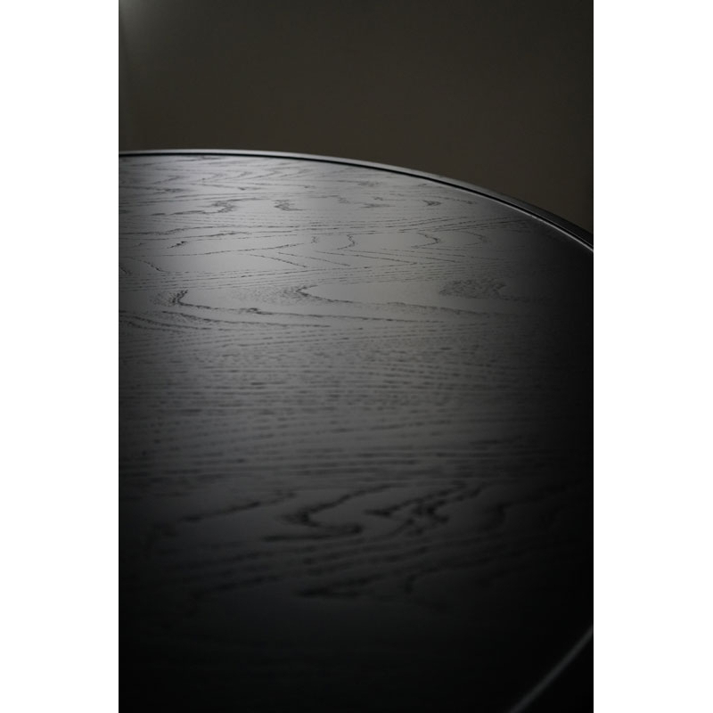 Table d'appoint guéridon ACCENT Large Chêne teinté noir MATER