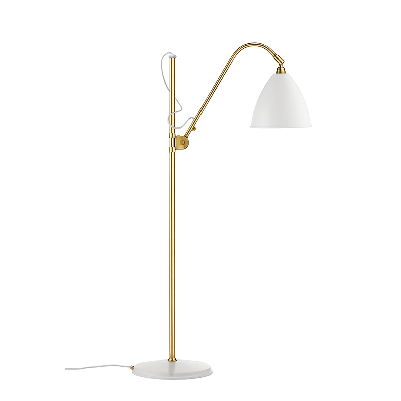 Lampadaire BESTLITE BL3M Laiton/ blanc GUBI