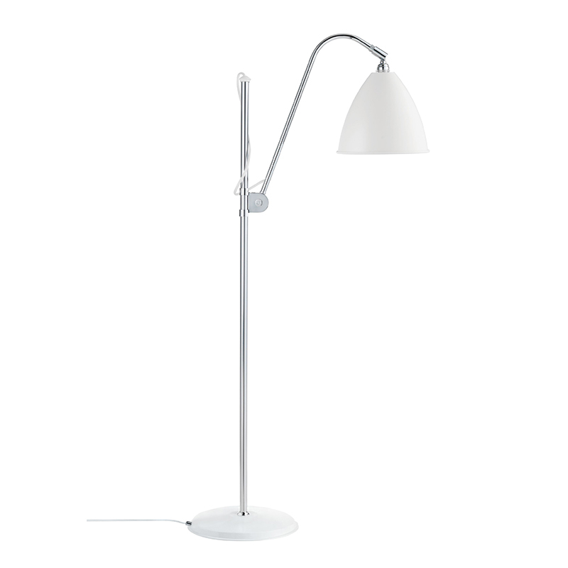 Lampadaire BESTLITE BL3M Chrome/ blanc GUBI
