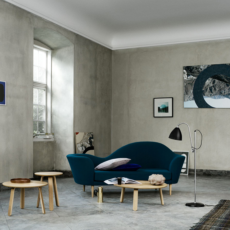 Lampadaire BESTLITE BL3M Chrome/ noir GUBI