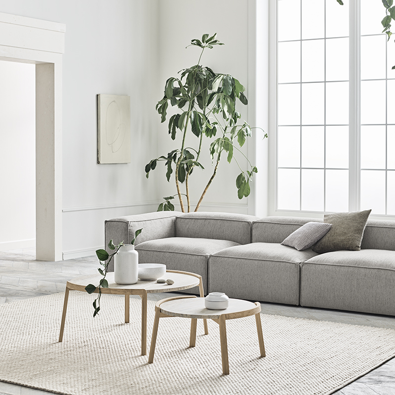 Table basse MIX Ø 65 Marbre brun BOLIA