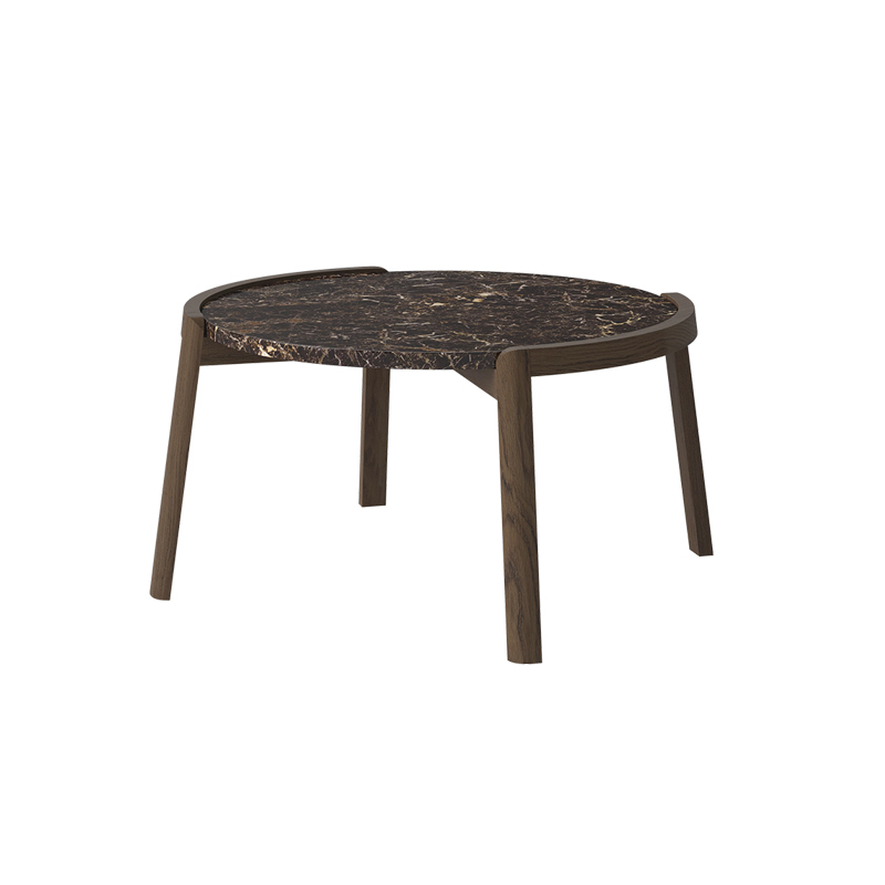 Table basse MIX Ø 65 Marbre brun BOLIA
