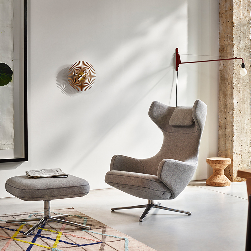 Fauteuil GRAND REPOS Dumet ginger/ gris VITRA