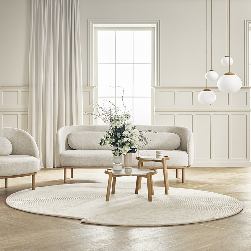 Table basse MIX Ø 94 Marbre brun BOLIA