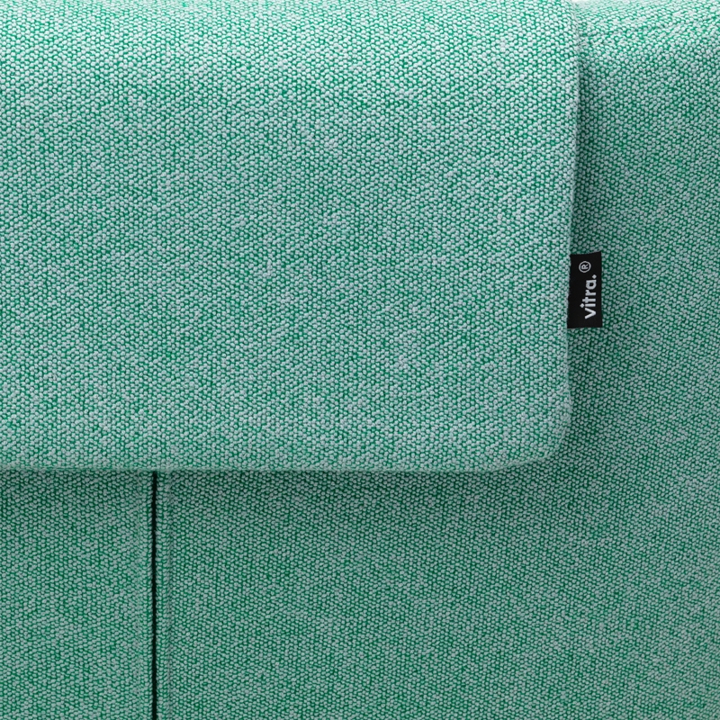 Fauteuil GRAND REPOS Dumet 27 bleu voilé/ vert émeraude VITRA