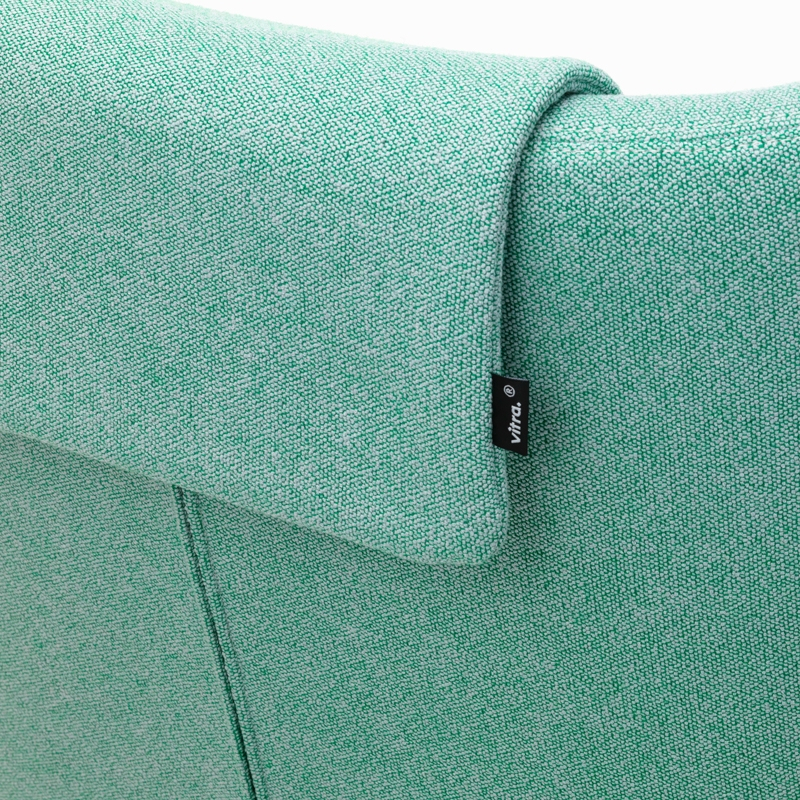 Fauteuil GRAND REPOS Dumet 27 bleu voilé/ vert émeraude VITRA