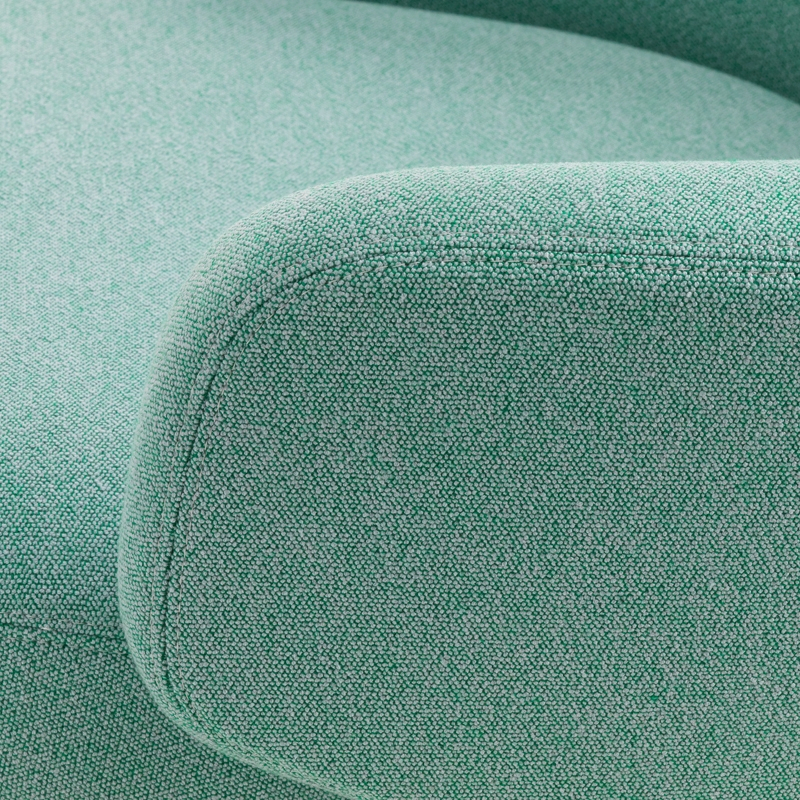 Fauteuil GRAND REPOS Dumet 27 bleu voilé/ vert émeraude VITRA