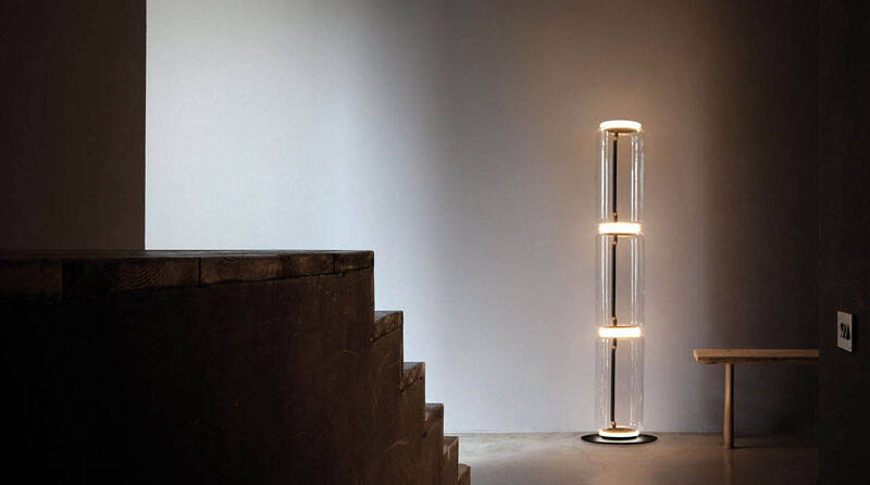 Lampadaire NOCTAMBULE FLOOR HIGH CYLINDERS Noir FLOS