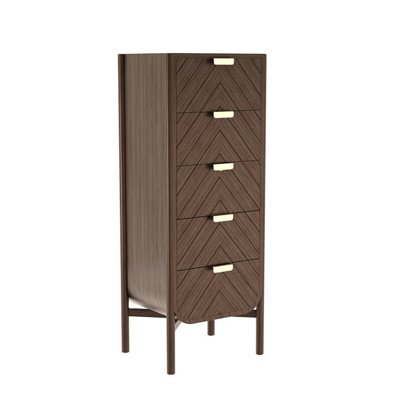 Meuble de rangement Chiffonnier MARIUS Noyer HARTO