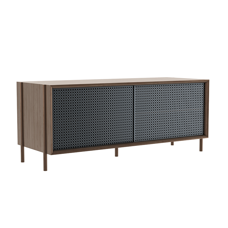 Meuble de rangement Buffet GABIN L122 Noyer/ Gris ardoise HARTO