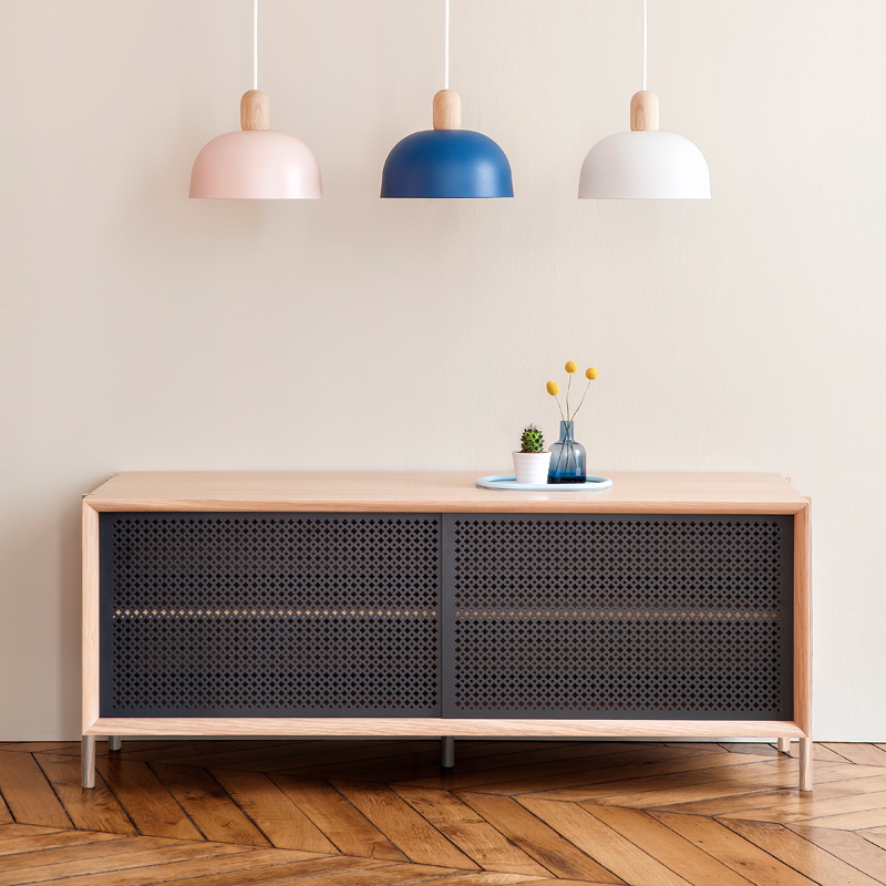 Meuble de rangement Buffet GABIN L122 Gris ardoise HARTO