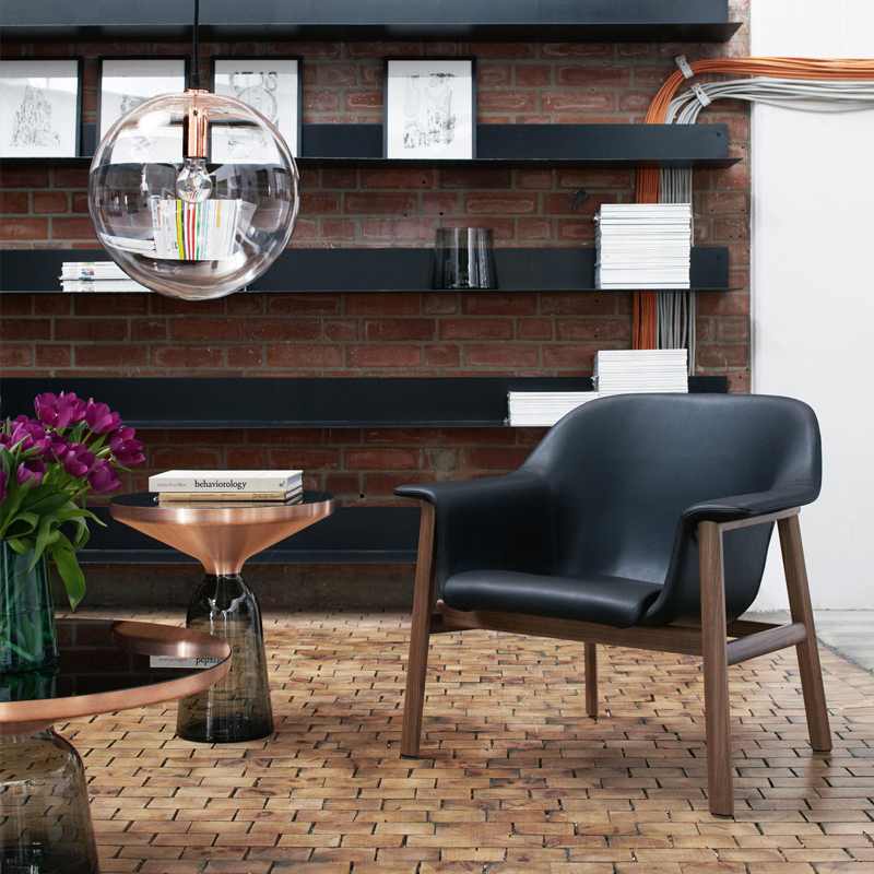 Table d'appoint guéridon BELL SIDE COPPER Gris quartz CLASSICON