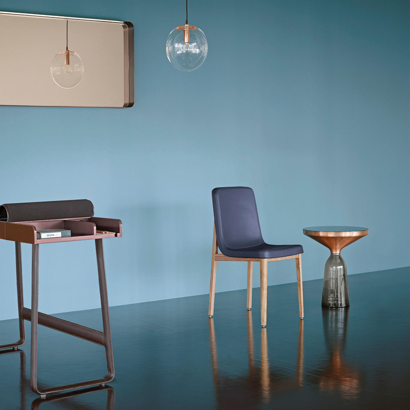 Table d'appoint guéridon BELL SIDE COPPER Gris quartz CLASSICON