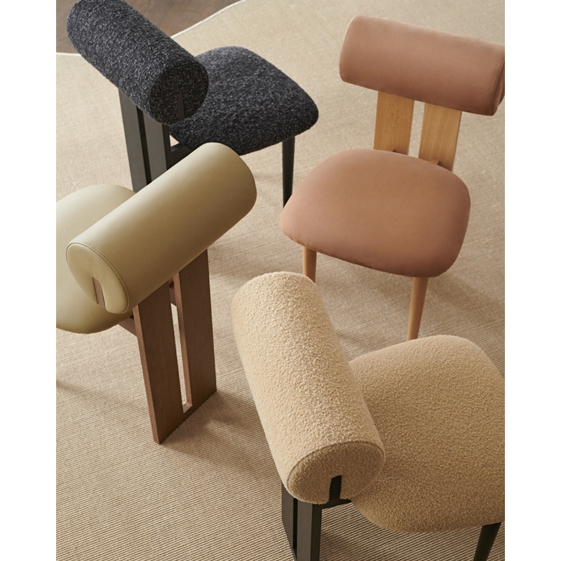 Chaise HIPPO Barnum Bouclé 24/ chêne naturel NORR11