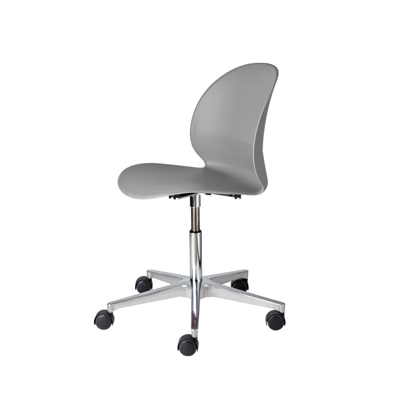 Chaise N02  RECYCLE piètement roulettes Gris FRITZ HANSEN