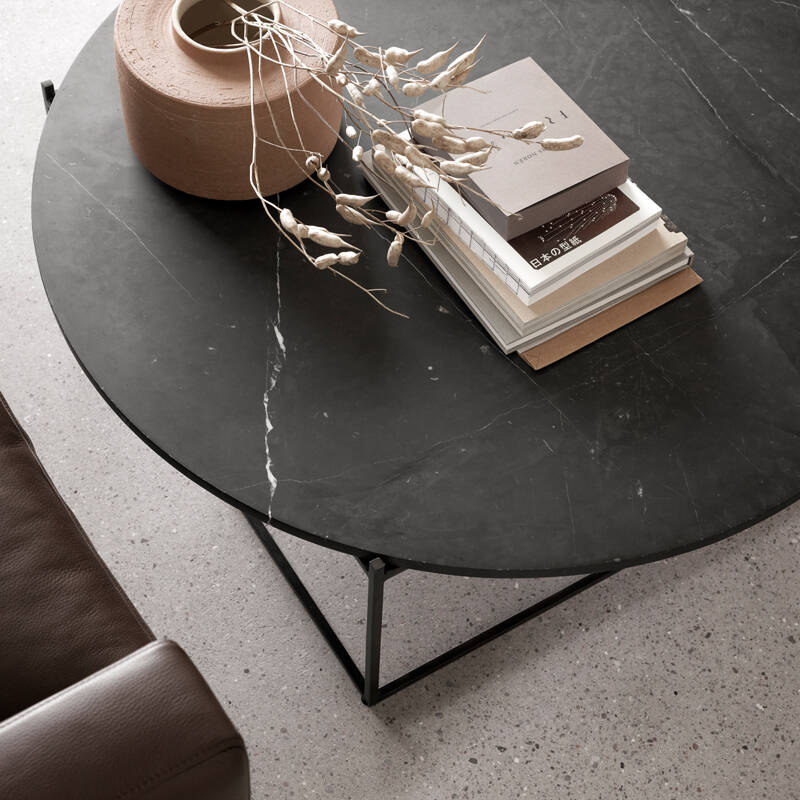 Table basse CIRCLE Marbre noir/ noir WENDELBO