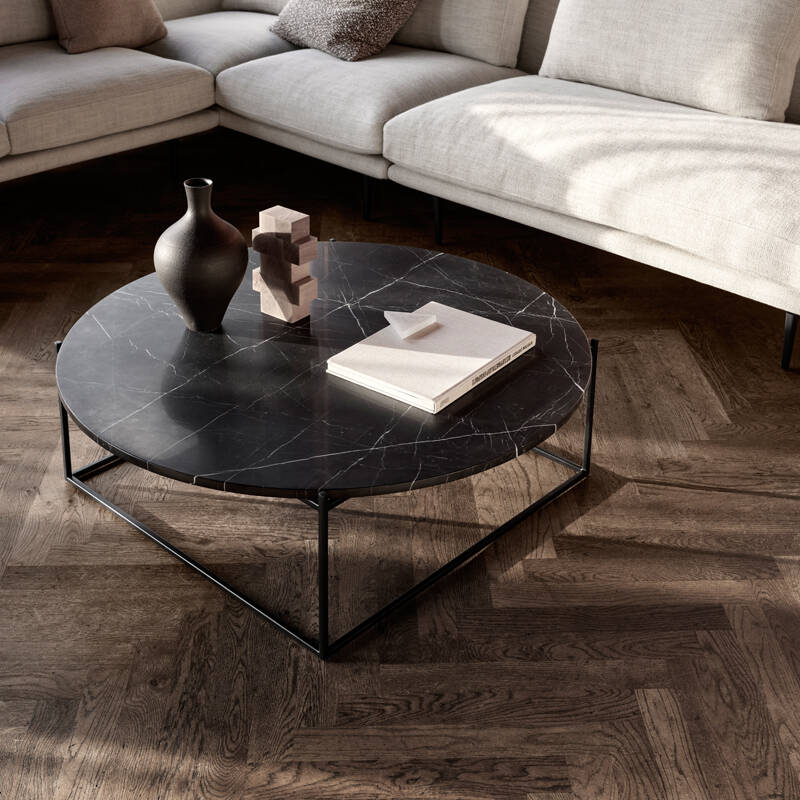Table basse CIRCLE Marbre noir/ noir WENDELBO