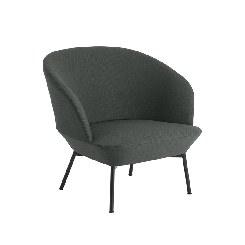 Fauteuil OSLO LOUNGE Twill Weave 990/ noir MUUTO