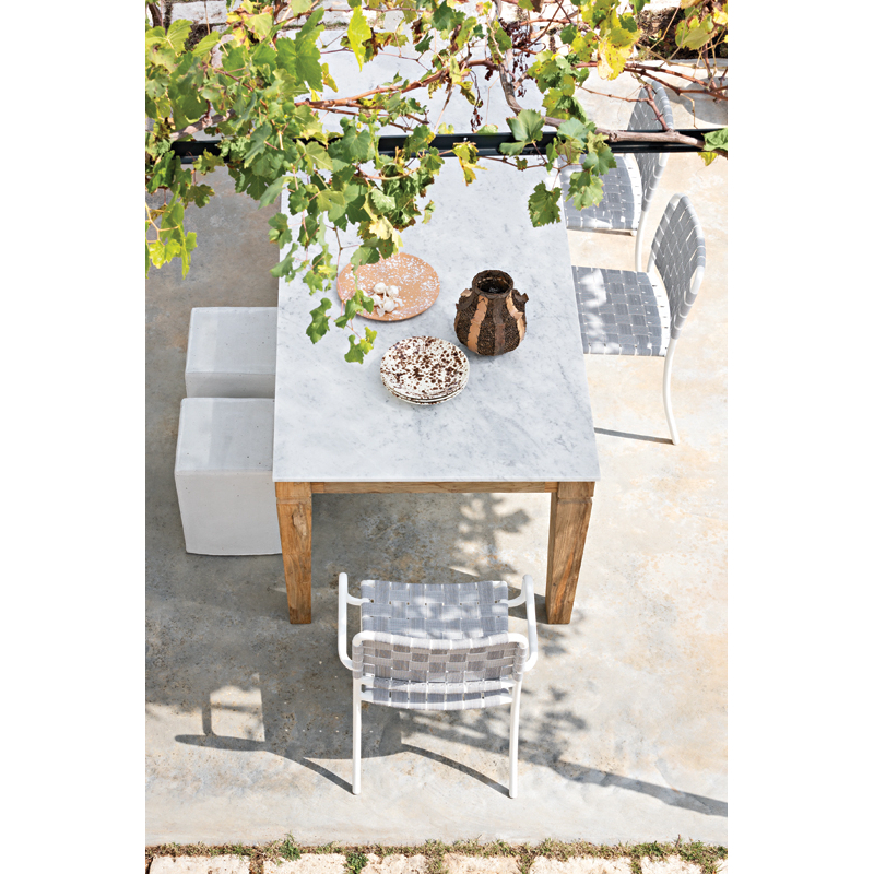 Table extérieur Table JEKO 34 Marbre blanc GERVASONI