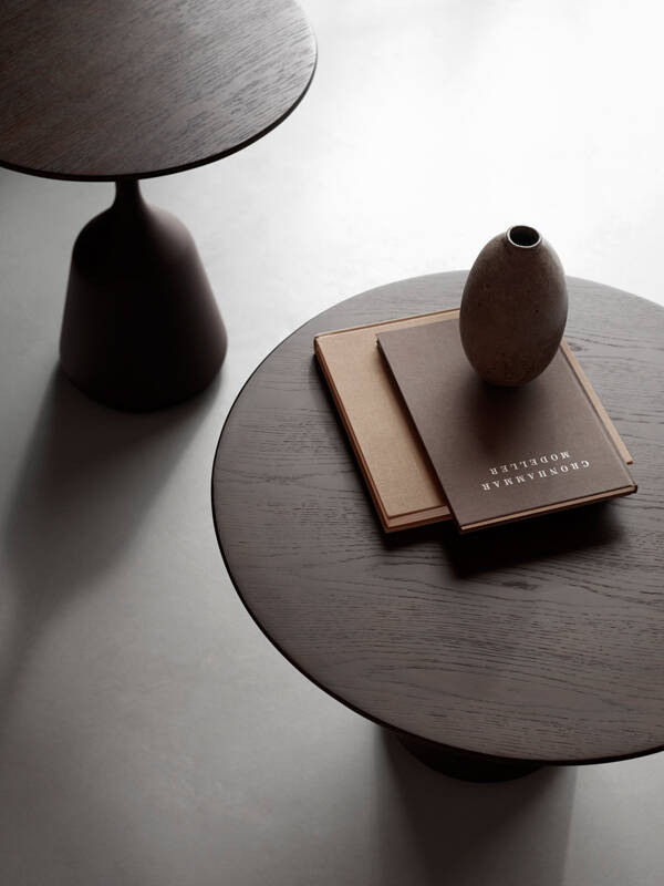 Table d'appoint guéridon COIN HIGH Chêne marron foncé/ marron foncé WENDELBO