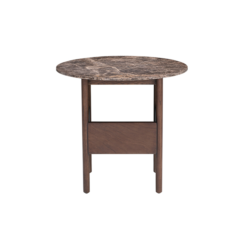 Table d'appoint guéridon COLLECT ROUND Marbre Emperador marron WENDELBO