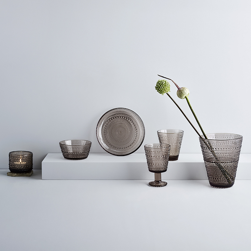 Carafe & verre Set de 2 verres KASTEHELMI 30cl Gris foncé IITTALA