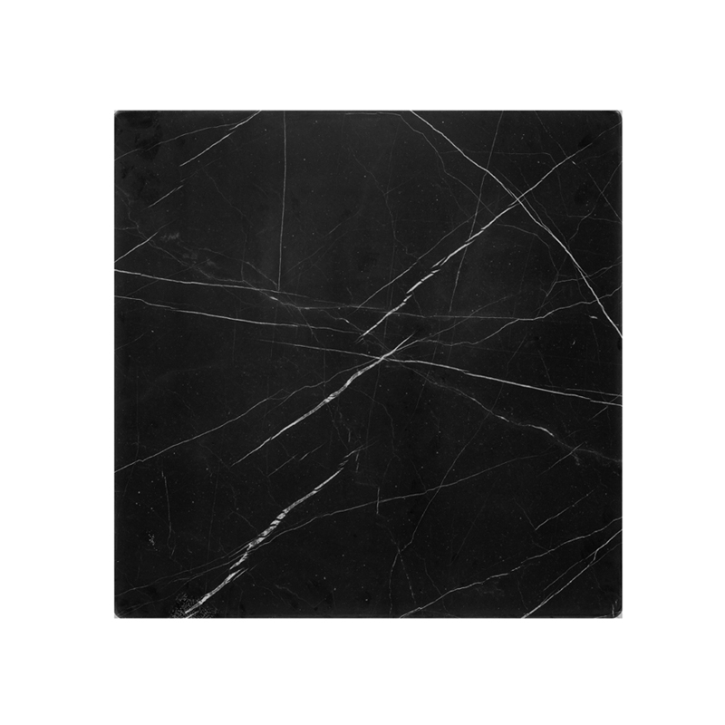 Table basse FLOEMA Carrée Marbre Marquina noir WENDELBO