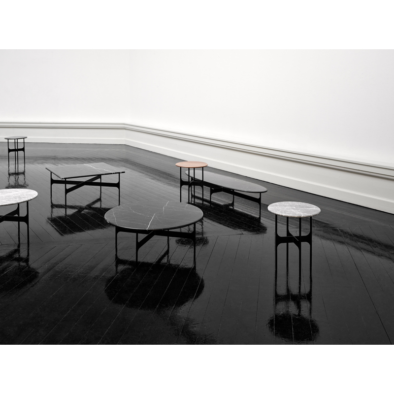 Table basse FLOEMA Carrée Marbre Marquina noir WENDELBO