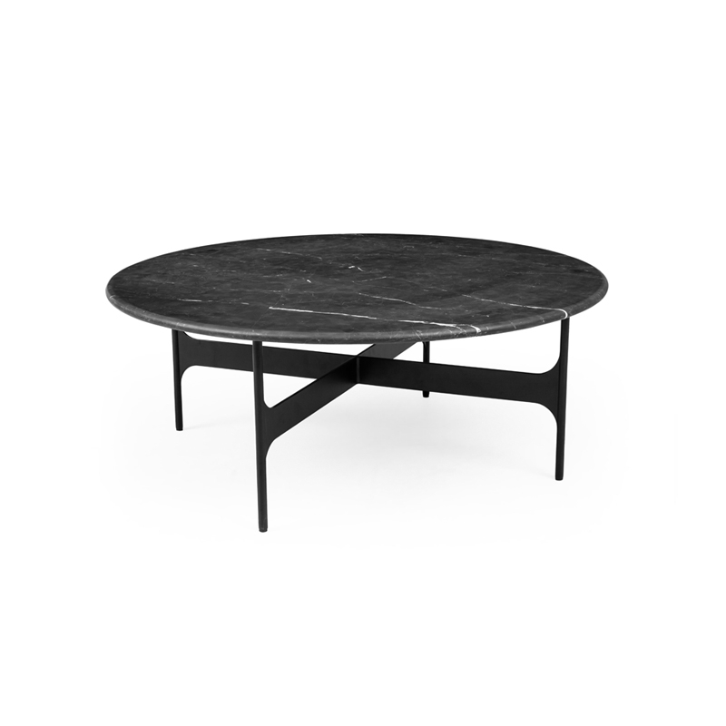 Table basse FLOEMA Large Marbre Marquina noir WENDELBO