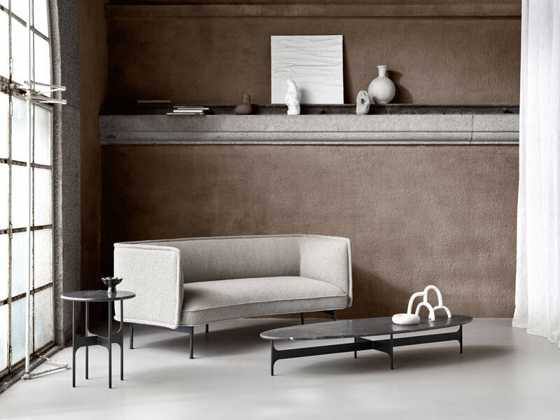 Table d'appoint guéridon FLOEMA Small Marbre Emperador gris WENDELBO
