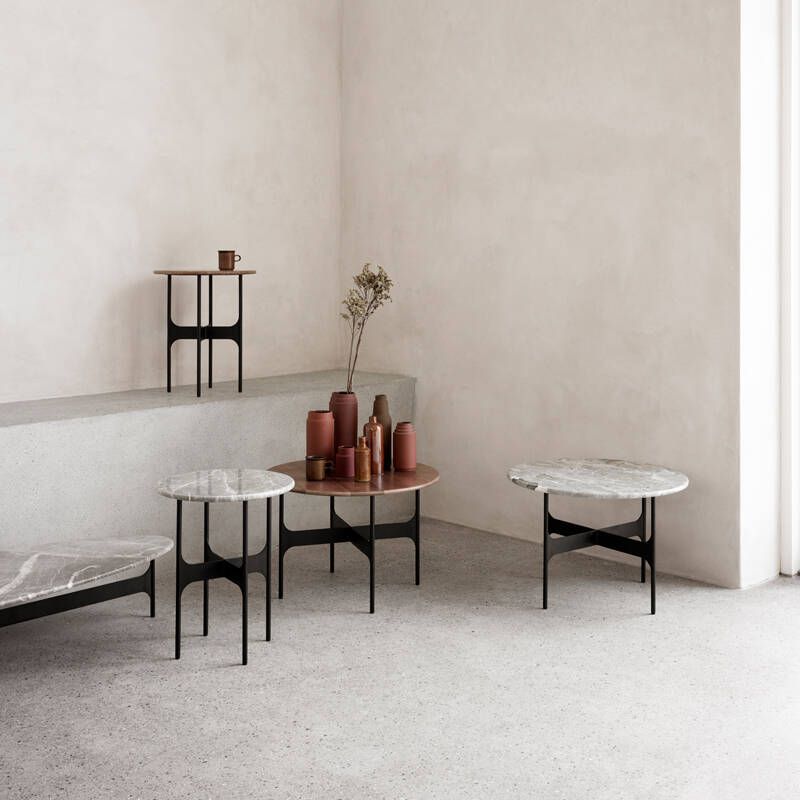 Table d'appoint guéridon FLOEMA Small Marbre Emperador gris WENDELBO