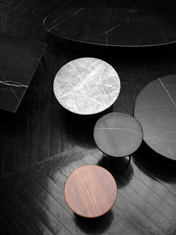 Table d'appoint guéridon FLOEMA Small Marbre Emperador gris WENDELBO