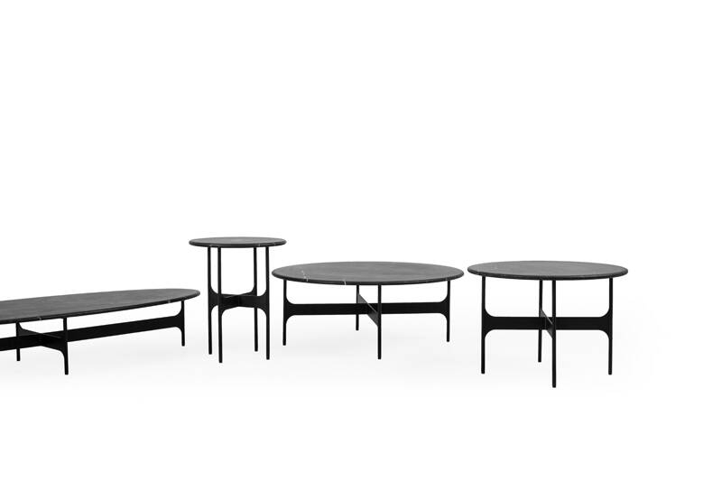 Table d'appoint guéridon FLOEMA Small Marbre Emperador gris WENDELBO