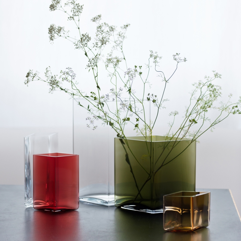 Vase Vase RUUTU L 11,5 x H 14 Rouge cranberry IITTALA