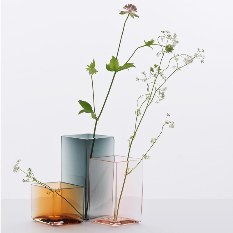 Vase Vase RUUTU L 11,5 x H 18 Gris IITTALA