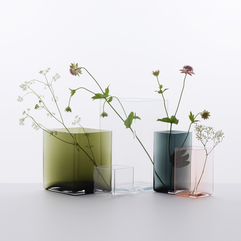 Vase Vase RUUTU L 11,5 x H 18 Gris IITTALA