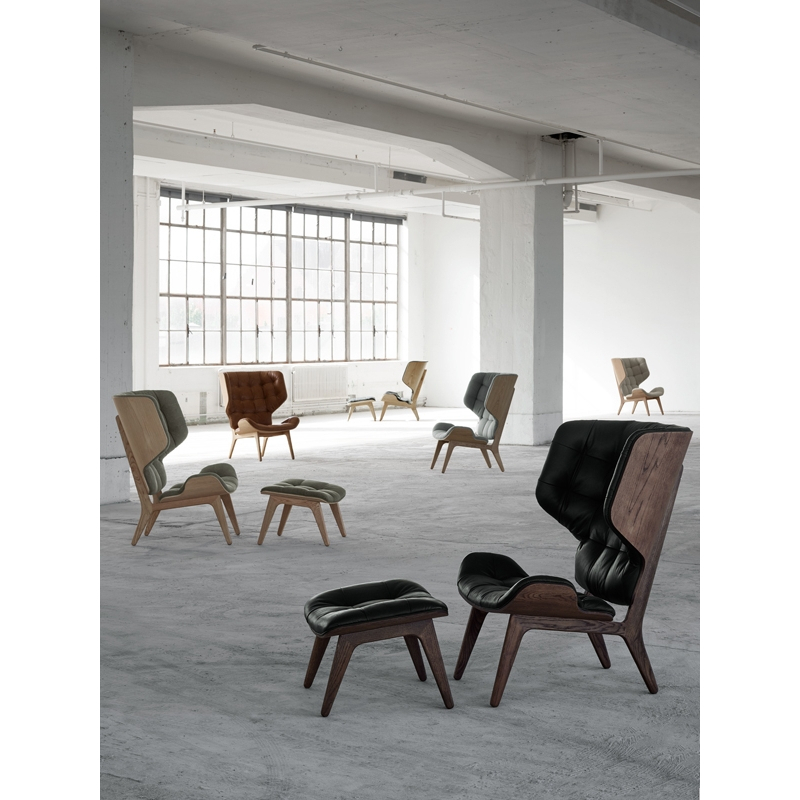 Fauteuil MAMMOTH Barnum Bouclé 11/ chêne fumé foncé NORR11