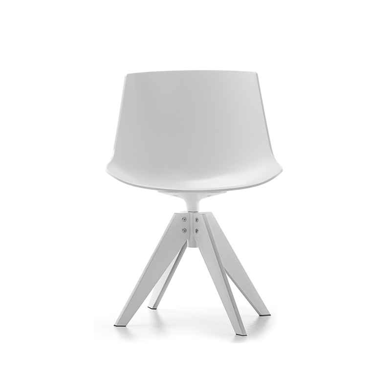 Chaise FLOW CHAIR pied VN acier Blanc MDF