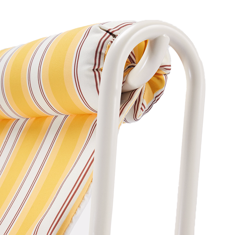 Fauteuil extérieur Fauteuil LOCUS SOLUS 1964 Rayures jaunes Como JACQUEMUS & EXTETA