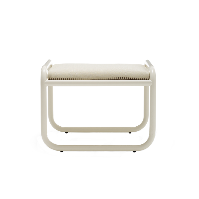 Pouf extérieur Repose-pieds LOCUS SOLUS 1964 Beige RAL 1013 JACQUEMUS & EXTETA