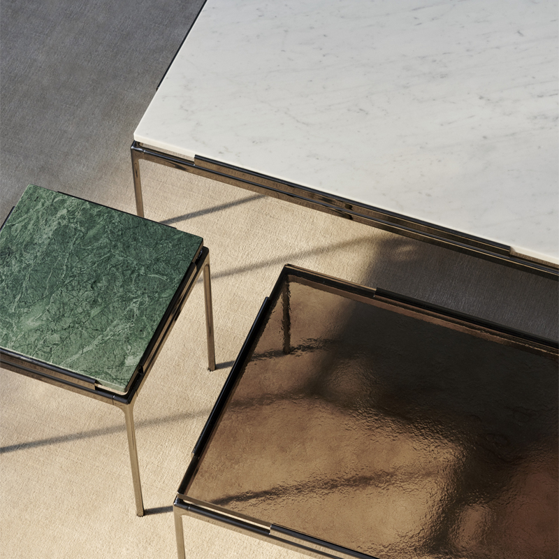 Table basse SETT LN13 Marbre Guatemala vert AND TRADITION