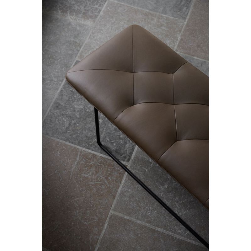 Banc TIP TOE Large Cuir Parma marron WENDELBO