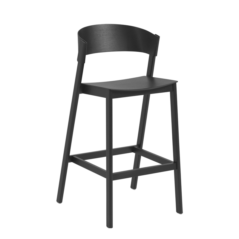 Tabouret haut COVER STOOL Noir MUUTO