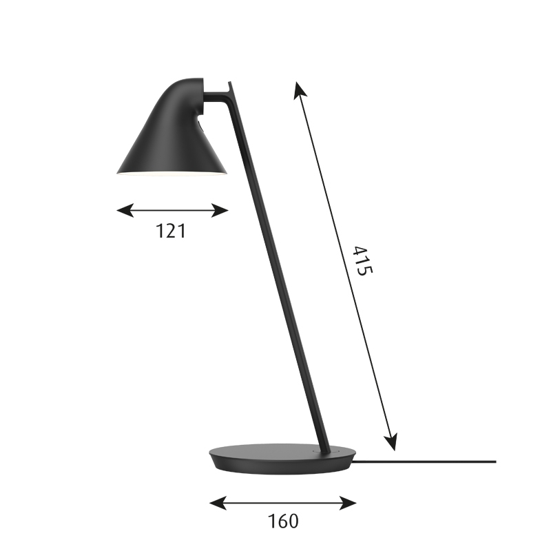 Lampe à poser NJP MINI  Taupe LOUIS POULSEN