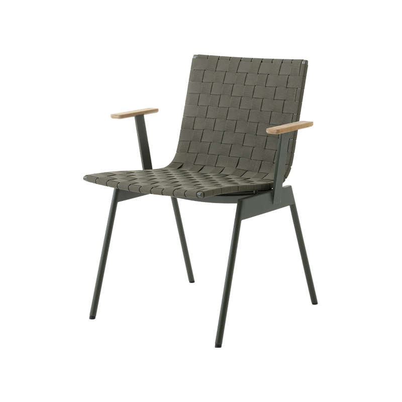 AV34 CITY chair with armrests Bronze green