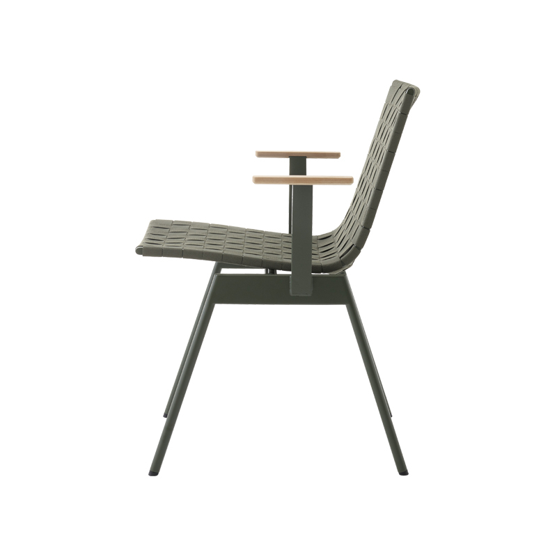 AV34 CITY chair with armrests Bronze green