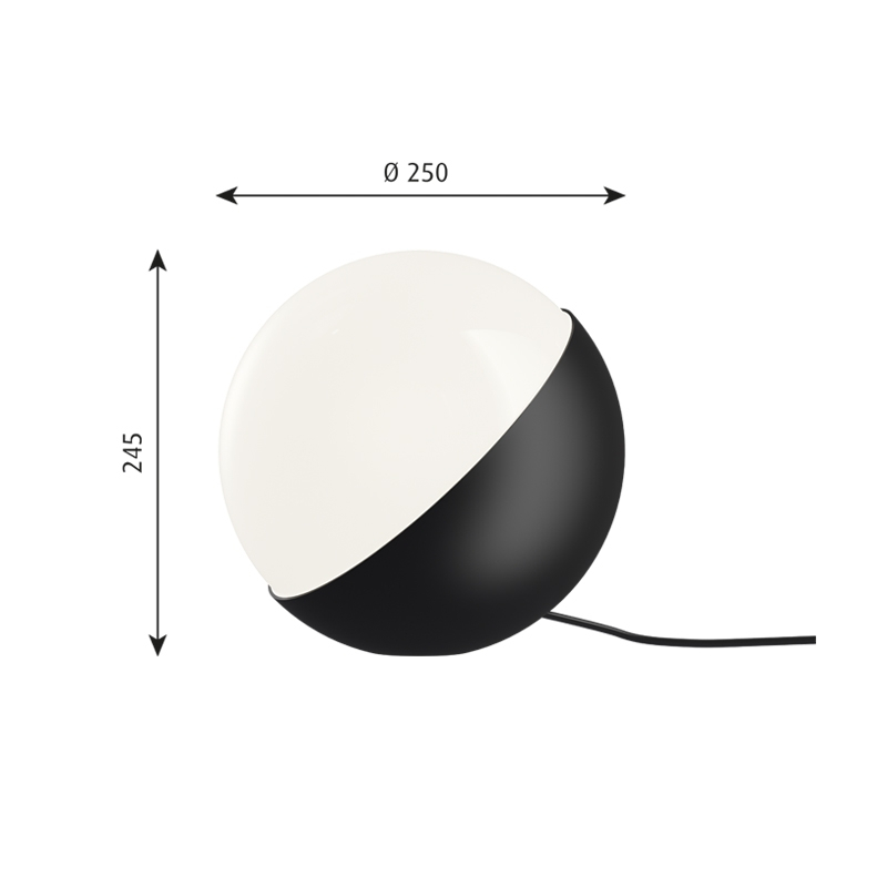 Lampe à poser VL STUDIO Ø 25 Noir LOUIS POULSEN