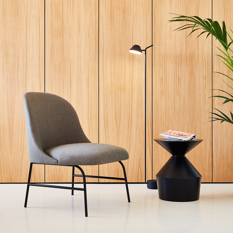 Fauteuil ALETA Step Melange 68118 / Noir VICCARBE